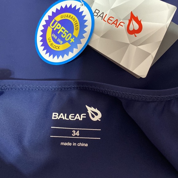 BALEAF Swim Womens Navy Blue Tankini Top NWT Size 34 - Picture 3 of 8